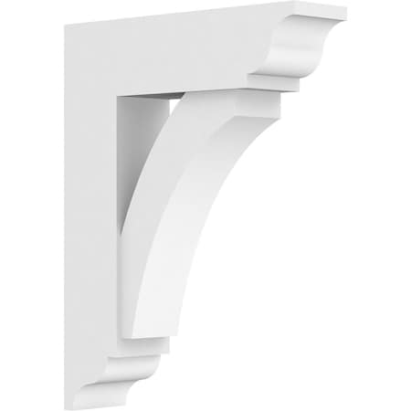 Ekena Millwork Standard Thorton Architectural Grade PVC Bracket with Traditional Ends, 3"W x 14"D x 18"H BKTP03X14X18THR01